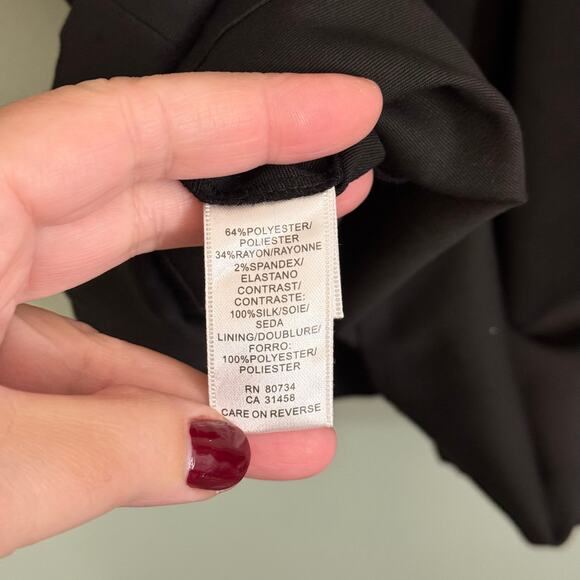 BCBG Maxazria Sheath Dress Women 4 Cream Black Silk Halter Bead Evening Cocktail - Picture 9 of 9